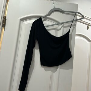 Cute one shoulder cropped top